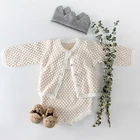 Одежда для маленьких девочек, Осенний вязаный детский комбинезон, кардиган для новорожденных, свитер для мальчиков и девочек