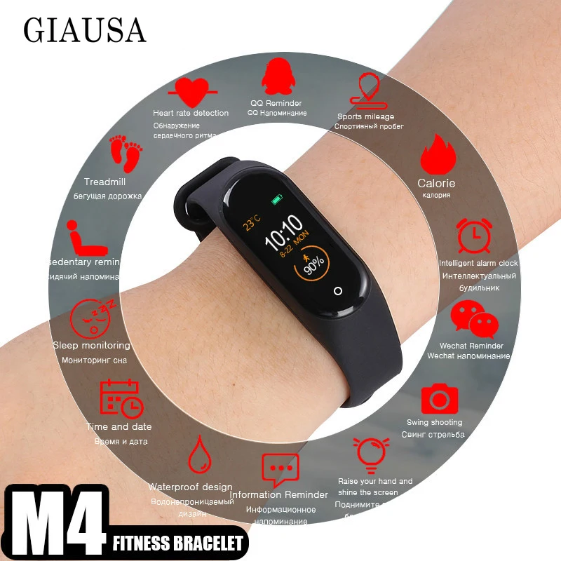 Горячая M4 смарт-браслет пульсометр для здоровья/кровяное