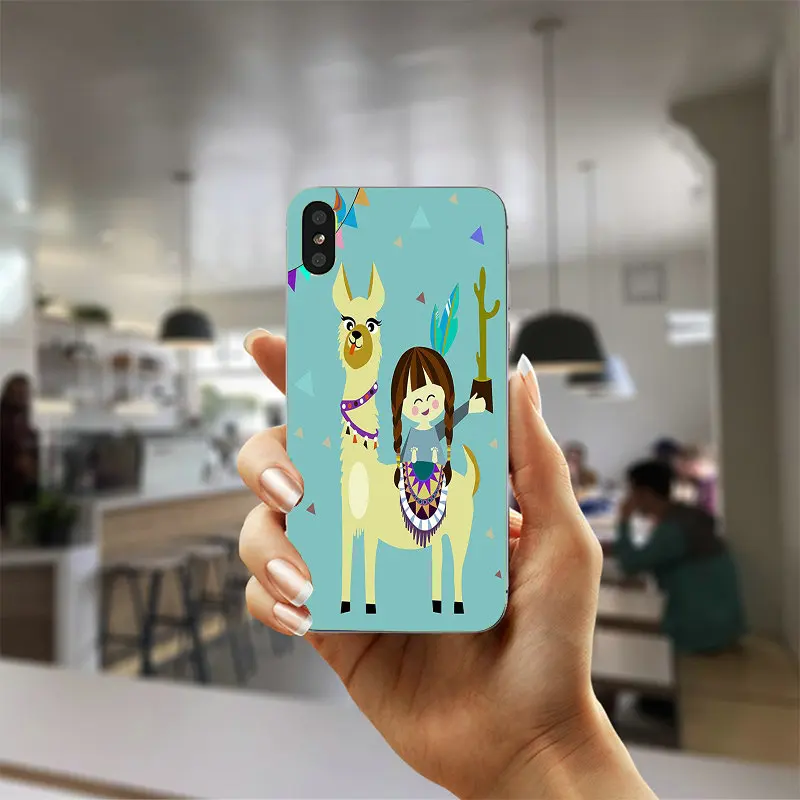 Горячая лама ламы альпаки Мягкий ТПУ чехол для телефона iphone X Case роскошный