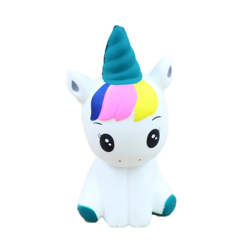 Kawaii jumbo squishy unicorn сжимаемых игрушек медленно поднимающийся Единорог Мягкий пакет антистресс подарок - Цвет: white-unicorn