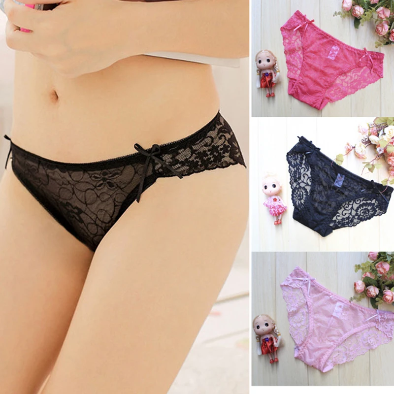 Новинка 2018 женские сексуальные кружевные трусики прозрачные плюс размер хлопок