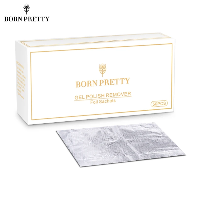 BORN PRETTY 50 шт. алюминиевая фольга средство для снятия УФ гель-лака набор оберток очиститель колодки Влажные салфетки Маникюр Уход за ногтями Набор инструментов