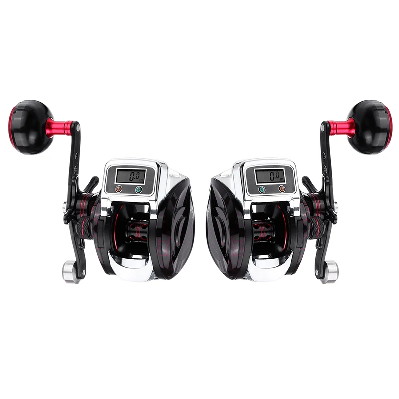 Digital Display 14+ 1 Bearings Waterproof 6.3:1 Left / Right Hand Baitcasting Fishing Reel High Speed Fishing Reel Brake System