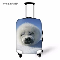 twoheartsgirl seal thick elastic luggage protective cover with ziper for 18 32 inch trunk case waterproof travel suitcase cover