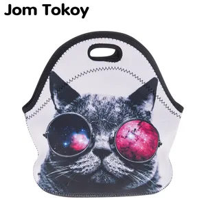 Jom Tokoy солнцезащитные очки кошка термоизолированные 3d печати сумки для обеда для женщин детей термо сумка коробка для обеда еда пикника сумки Tote Handba