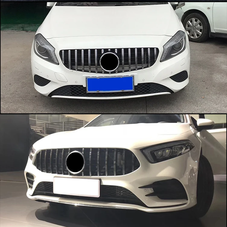 Передняя решетка подходит для Mercedes W117 A W176 W177 C class W204 W205 E W207 W212 W213 GLC X253 GT стиль решетка GTR стайлинга автомобилей