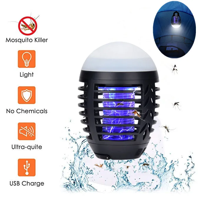 Кемпинговый фонарь Zapper Mosquito Killer лампа Палатка светильник светодиодный против насекомых Ловушка водонепроницаемый борьба с вредителями для дома в помещении на открытом воздухе