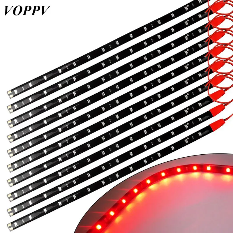 Автомобильная светодиодная ленсветильник VOPPV высокой мощности 30 см 3528 SMD