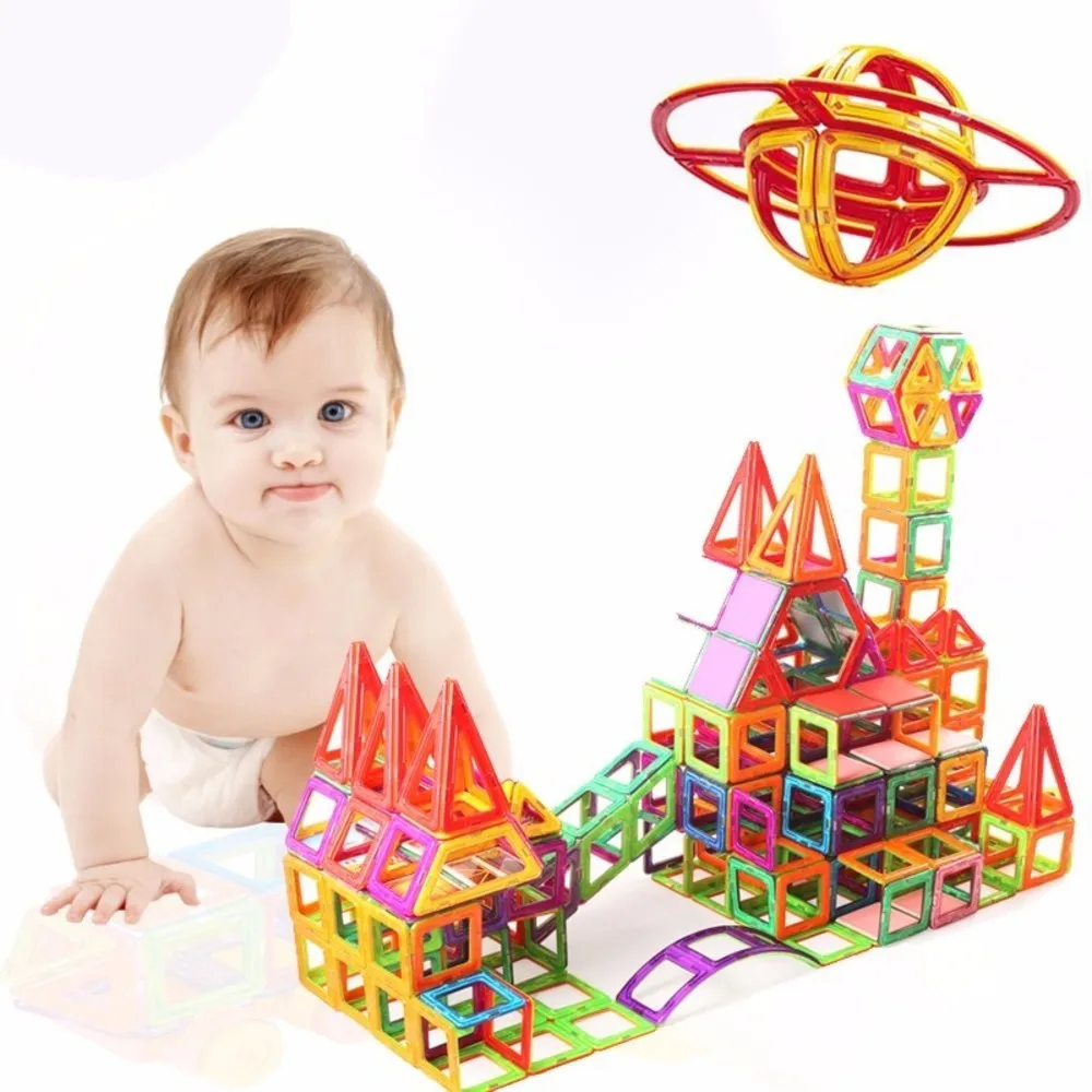 150 шт. большой Размеры конструкций магнитных блоков здания 3D DIY игрушка с