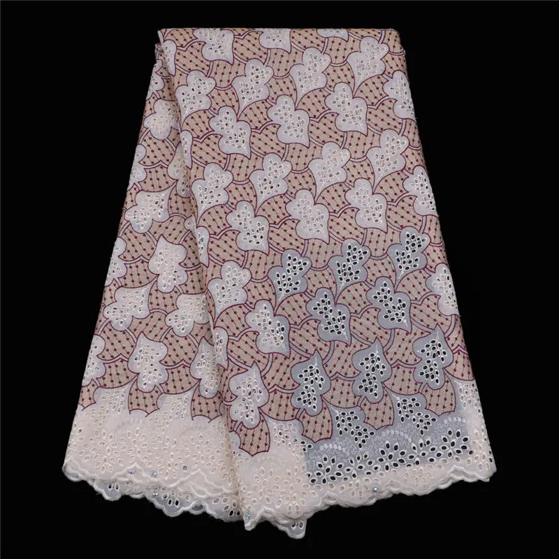 African Dry Lace Fabric 2018 High Quality For Men or Woman 100%Cotton Stones Swiss Voile In Switzerland Clothes | Дом и сад