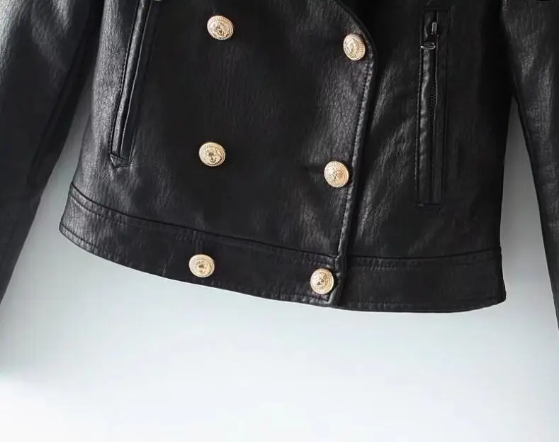 Женская короткая куртка из ПУ кожи с меховым воротником|fashion jacket women|jacket fashion