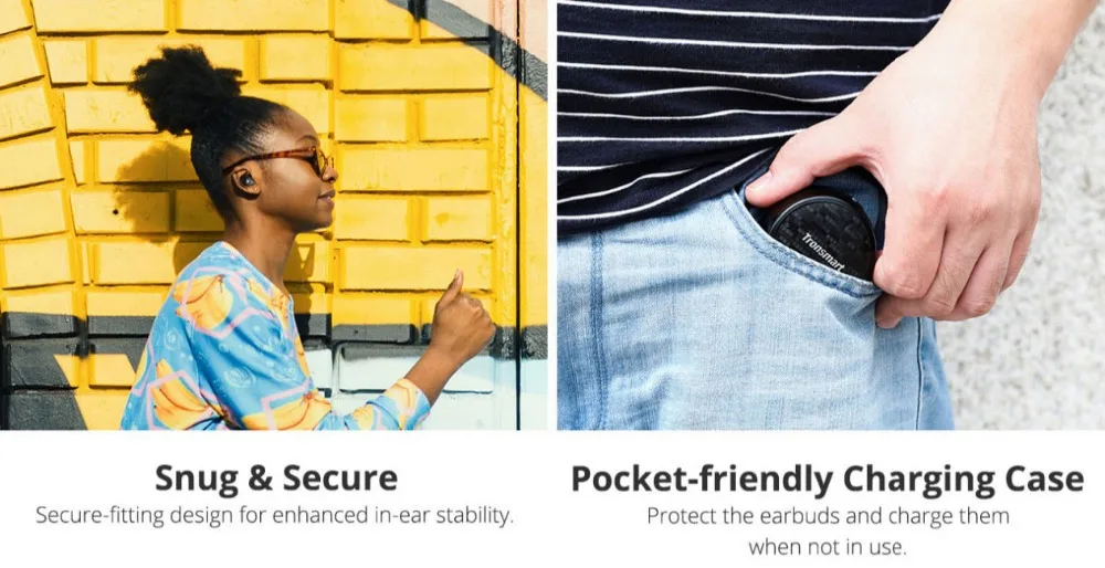 Оригинальные Tronsmart Spunky Pro TWS, беспроводные Bluetooth наушники, водонепроницаемые наушники с глубоким басом, наушники с голосовым ассистентом