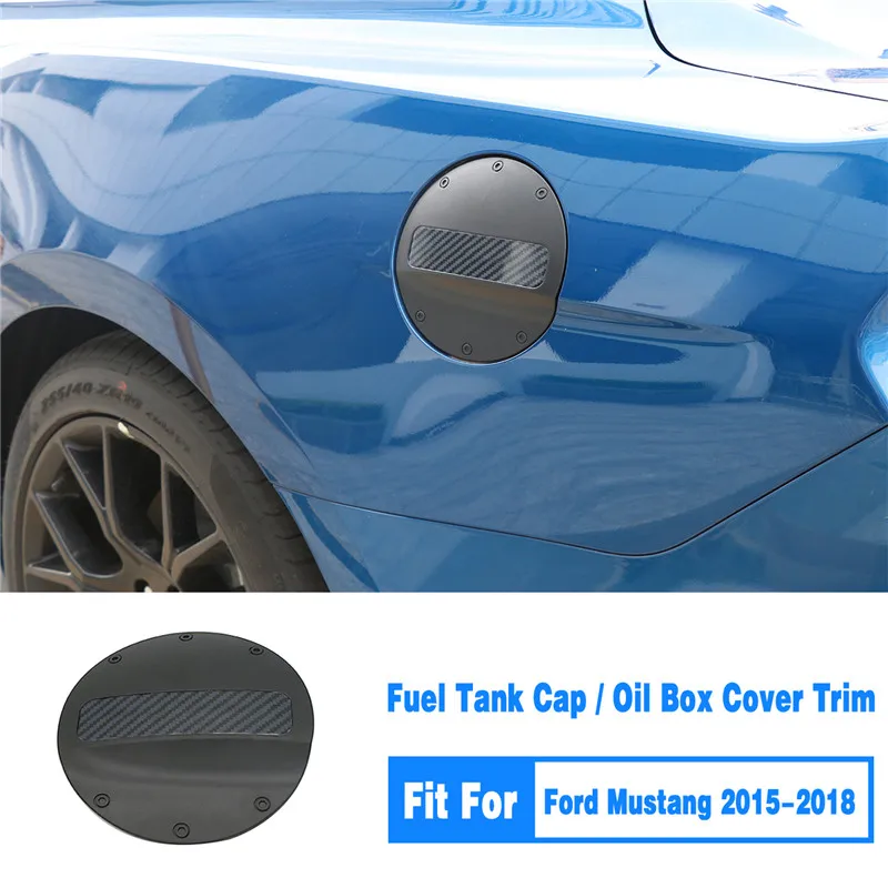 Крышка топливного бака из карбонового блока для Ford Mustang- крышка газового масляного наполнителя покрытая ABS топливные дверные наклейки-фоны отделка