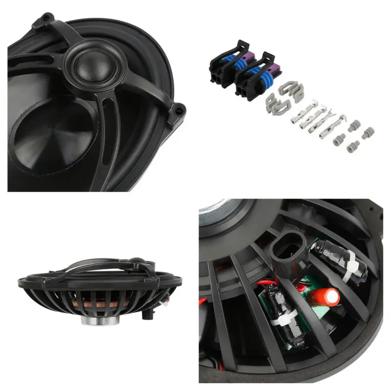 Черный 5 &quotx 7&quot седельная сумка крышка динамика для Harley Touring Electra Street Glide Road King FLHTCU