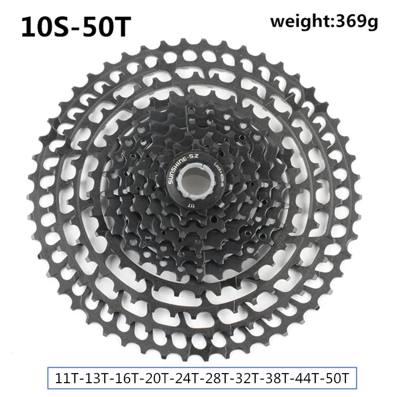 10SPEED 11-50T Велосипед Freewheel MTB 10 11 12 скоростной кассета 11-50T 52T Сверхлегкий 11T Запчасти для велосипеда горный для shimano M6000 M7000 M8000 - Цвет: 10SPEED 11-50T