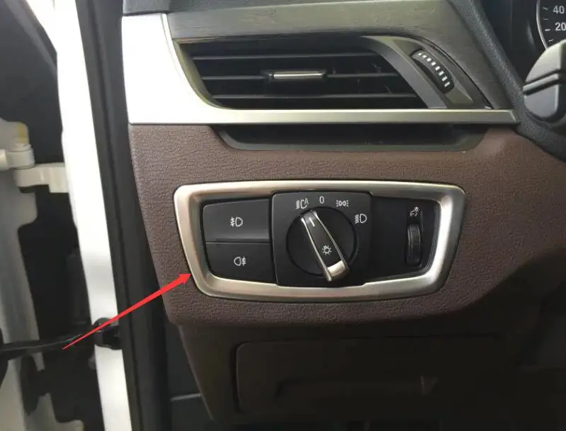 

For BMW X1 2016-2019 F48 ABS chrome headlight adjust switch cover trim 1pc