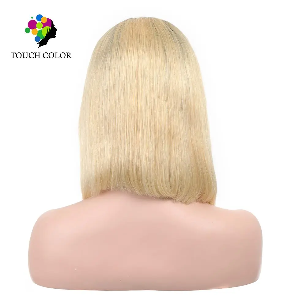 Hairvev 1B 613 13*4 парики из натуральных волос на кружеве Remy 150% плотность бразильский 613 блонд короткий парик из натуральных волос для черных женщин