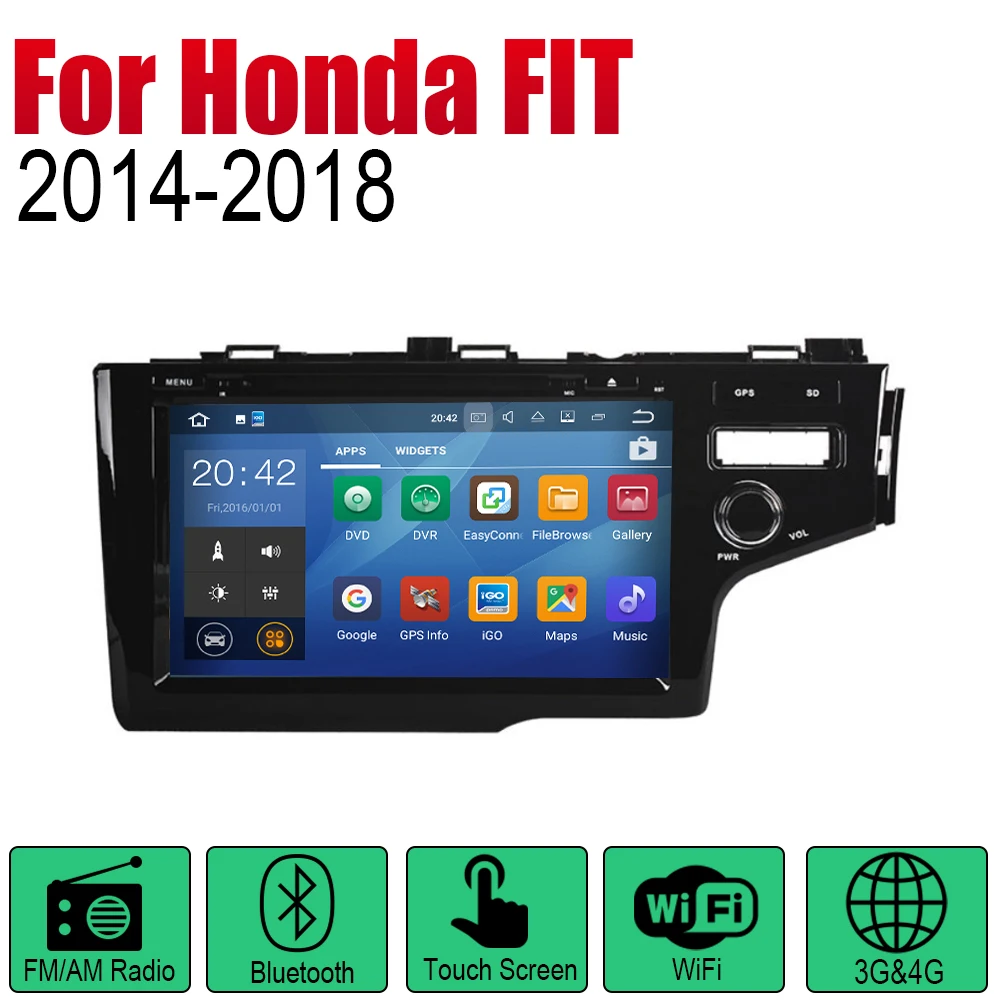 Android автомобильный DVD GPS Navi для Honda FIT 2014 ~ 2018 плеер навигация WiFi Bluetooth