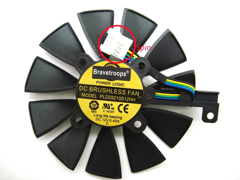 Бесплатная доставка новый вентилятор охлаждения для видеокарты ASUS Strix GTX 1060 1070 1080