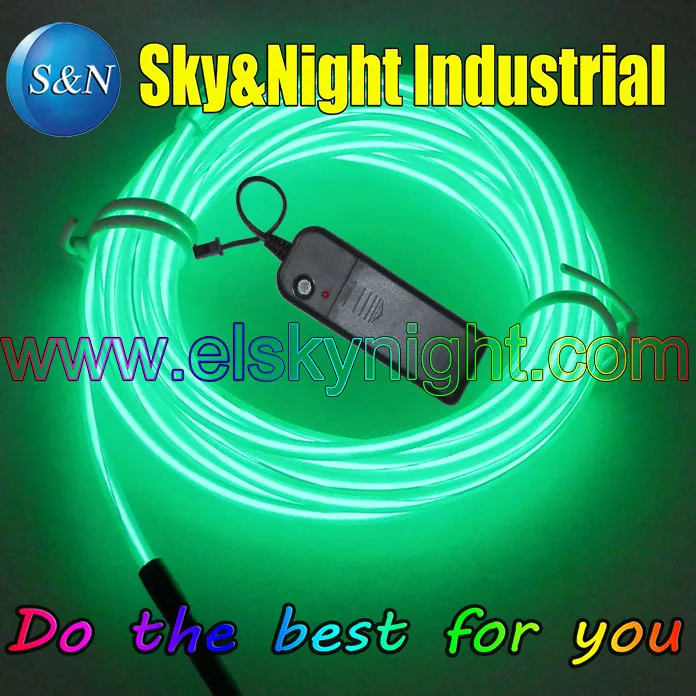 

(8 компл./лот) зеленый Color-5M Гибкая неоновый свет EL трос Трубка с контроллером + бесплатная доставка