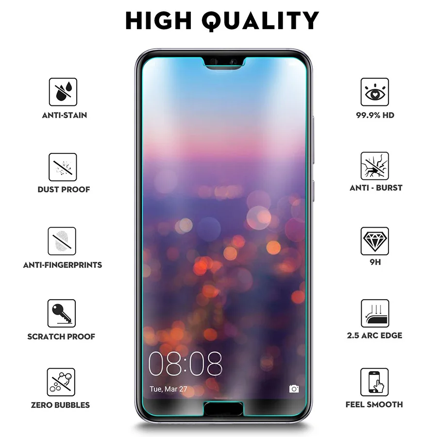 2 шт. Защитное стекло для Huawei Honor 10 закаленное стеклянная пленка телефона