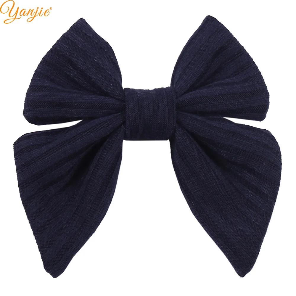 navy 12 шт./лот, новинка, 3 дюйма, для девочек, моряки, банты для волос, Весна, милая заколка для волос, заколки для волос для детей, головной убор, аксессуары для волос, сделай сам - Цвет: navy