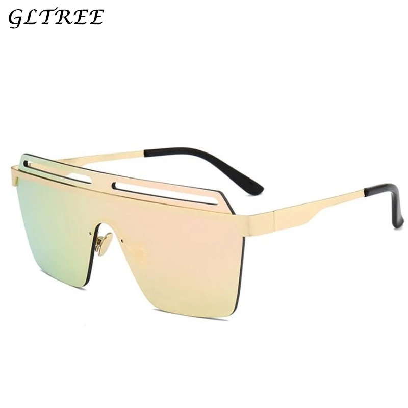 

GLTREE 2019 Sunglasses Men Brand Designer Sunglass Fashion Gold Spuare Glasses Women Female Big Frame Shades Eyewear Oculos G39