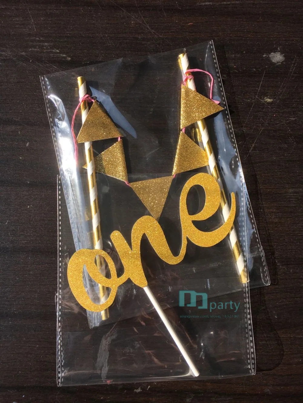 

2cps boys 1st Birthday Cake Topper Baby Boy Is One Gold Cake Bunting Topper Number One Cake Topper