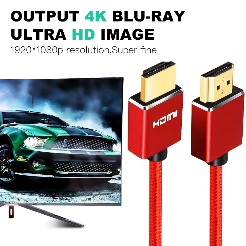 Нейлоновая оплетка HDMI кабель 1 м 2 3 5 10 15 20 hdmi 4 к 1080P 3D Для HDTV PS4 Xbox проектор ноутбук