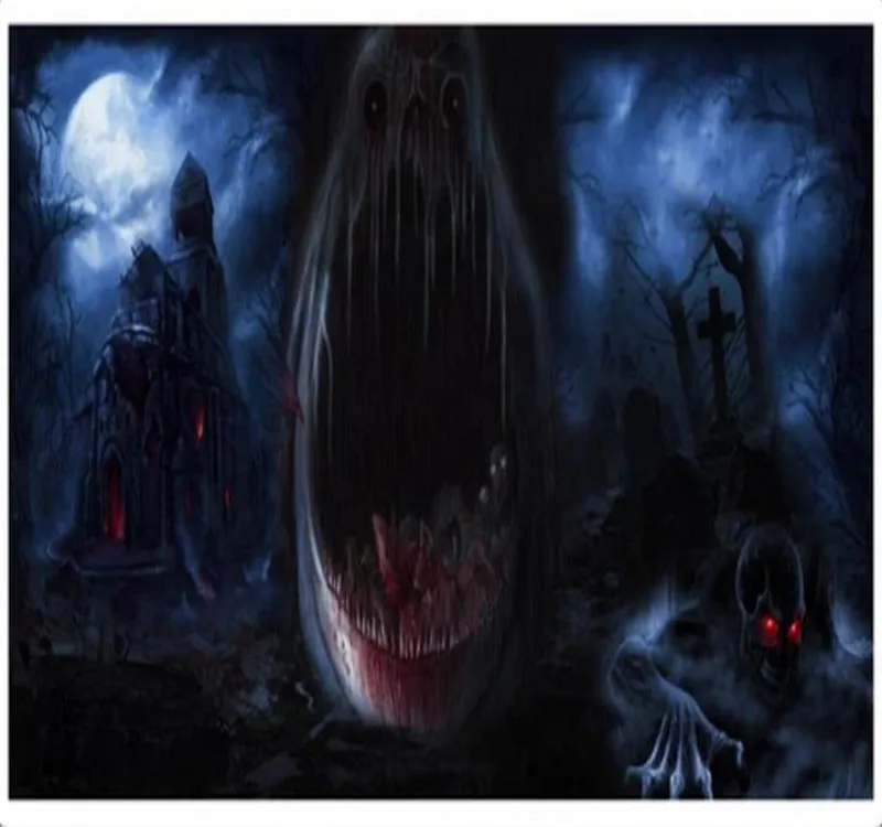 Custom wallpaper 3D stereo mysterious horror haunted house escape mural wall High-grade waterproof material |