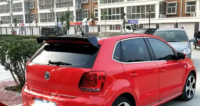 Для Volkswagen POLO спойлер 2011- POLO WX спойлер Высокое качество ABS Материал заднее крыло автомобиля праймер цвет задний спойлер
