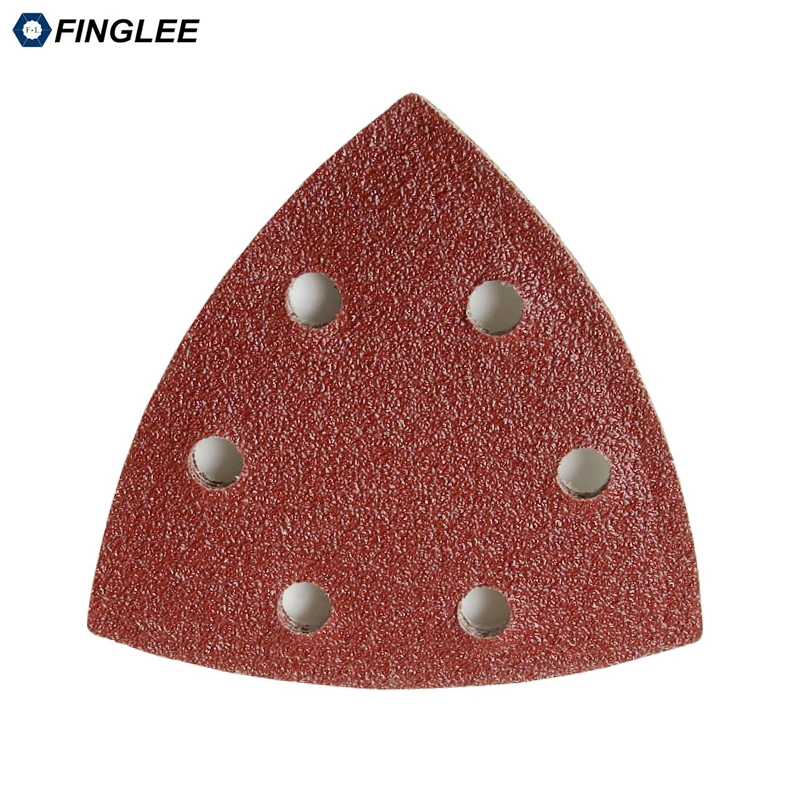 20pcs 90*90mm Aluminium Oxide Sanding paper with 6 holes loop backing Abrasive Tools Sander Disc Grit 40 60 80 100 120 180 240 |