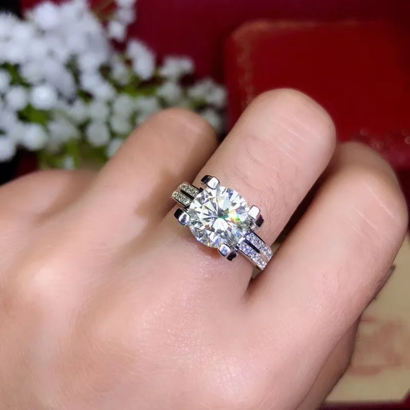 Модный дизайн moissanite из серебра 925 пробы сильный цвет огня алмаз высокая твердость