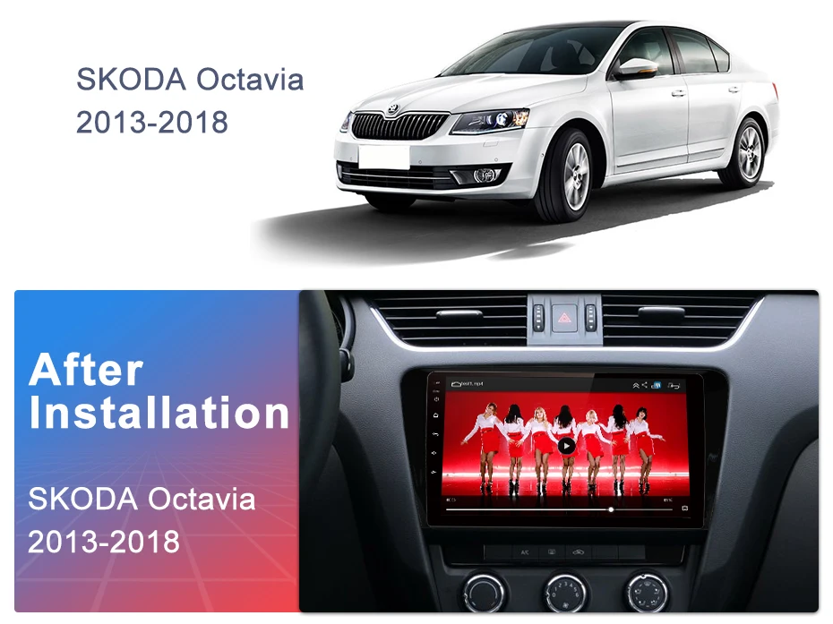 AWESAFE для SKODA Octavia 2013 A7 Автомобиль Радио мультимедийный видеоплеер gps без 2 din Android 8,1 2G+ 32G