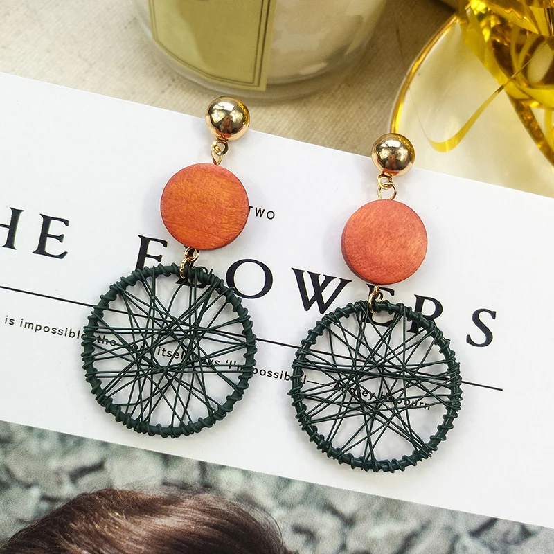 Earrings Women Big Round Hollow Drop Fine Jewelry Pendientes Largos European Fashion Style | Украшения и аксессуары