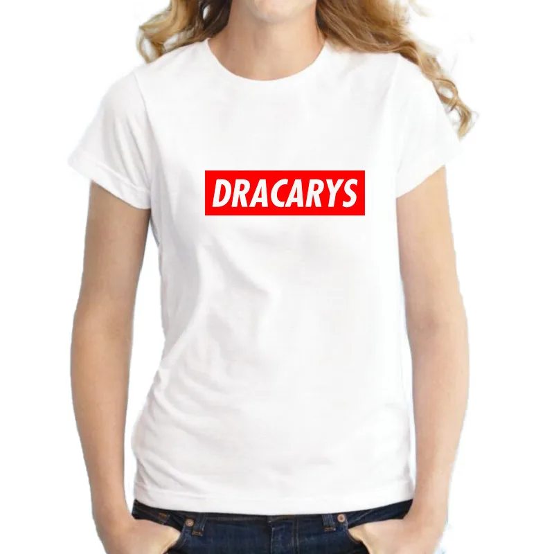 Dracarys для женщин Футболка мать дракона Harajuku camisetas vogue летние футболки игры Daenerys femme