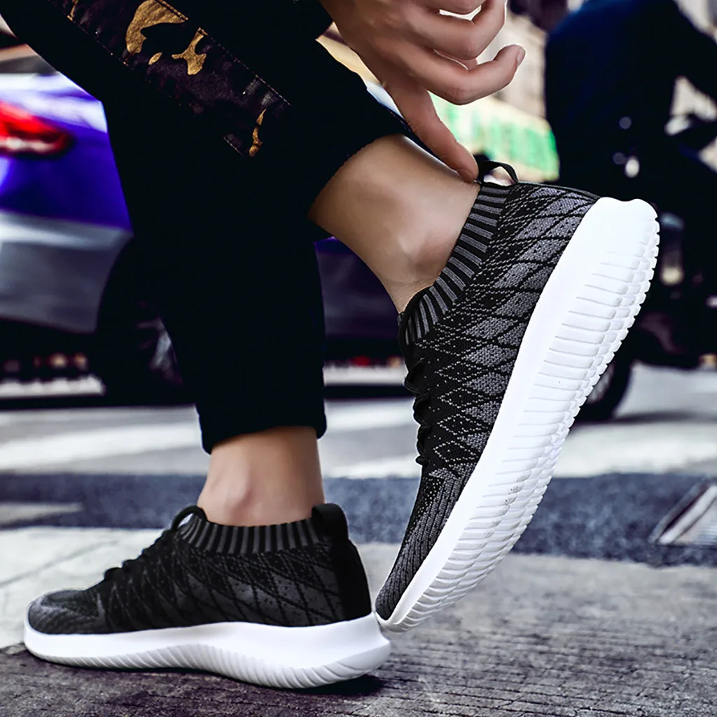 2019 Новая повседневная обувь Мужская дышащая плетеная летняя сетчатая кроссовки