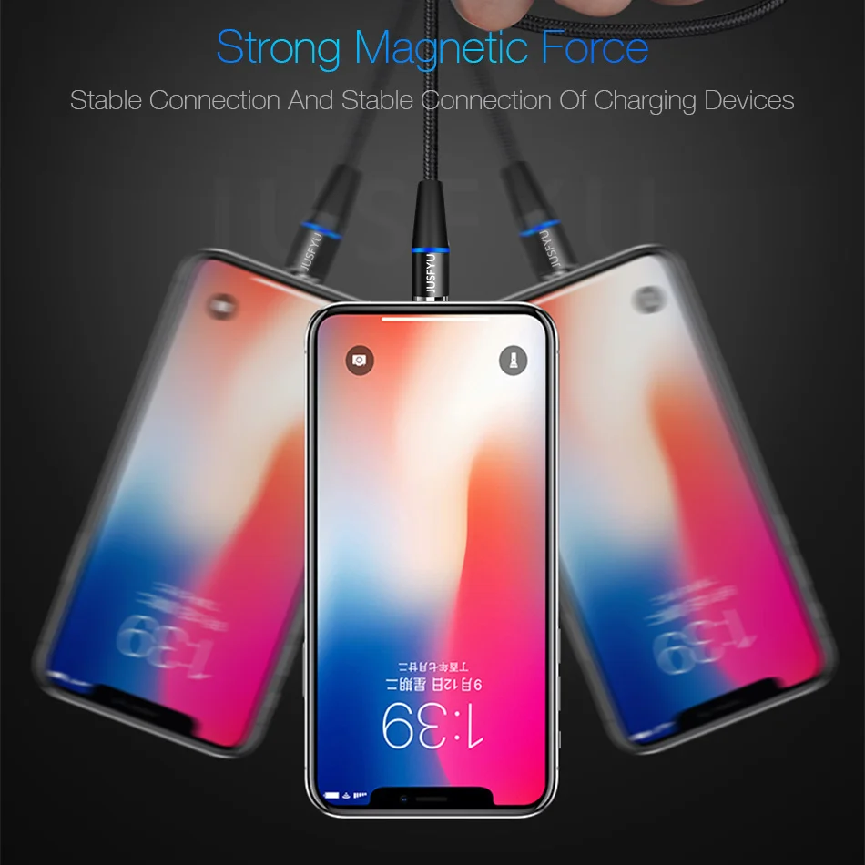 8 контактный Магнитный кабель Micro USB для iPhone Xiaomi Huawei Samsung мобильный телефон быстрая