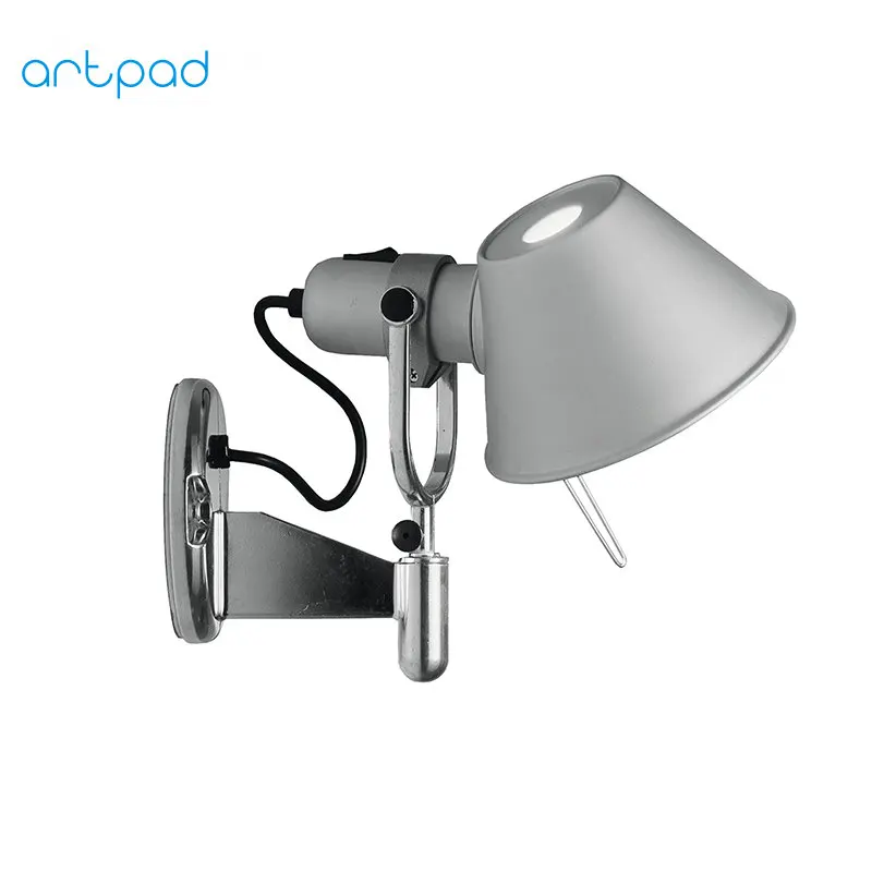 Американский промышленный настенный светильник черный серебристый E27