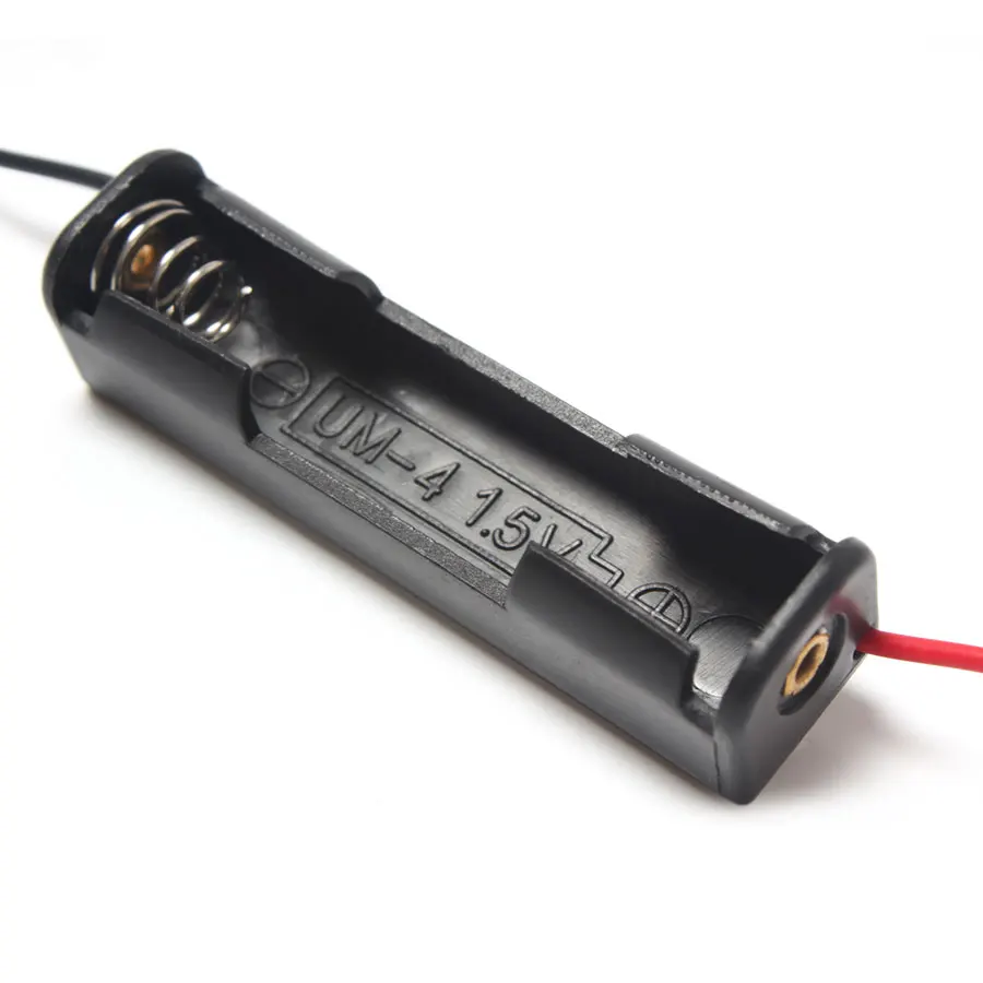 100 шт. AAA Батарея DIY Клип Чехол держатель коробка с проводами и Переключатель