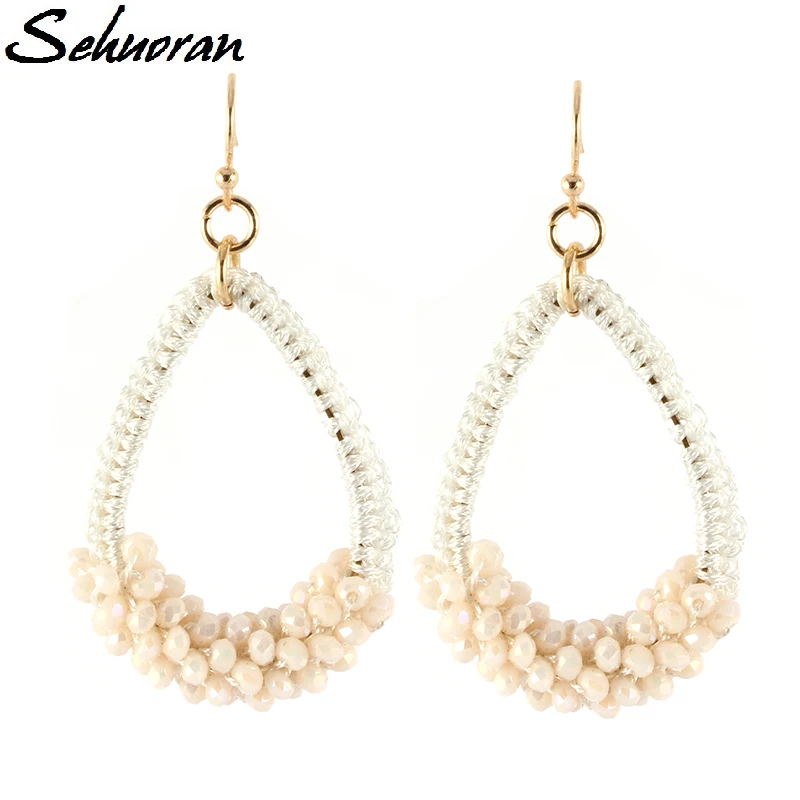 Новое поступление серьги с искусственными кристаллами большие висячие для