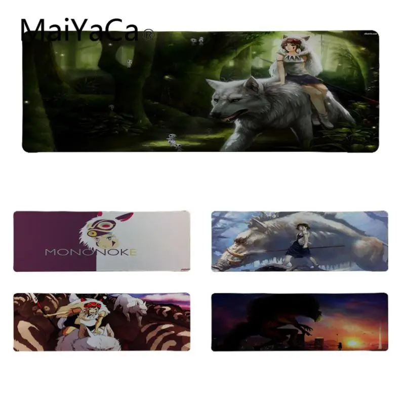 

MaiYaCa In Stocked Mononoke Princess Rubber Mouse Durable Desktop Mousepad Size for 300x900x2mm 300x800x2mm