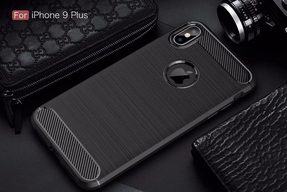 Для iphone XS XR MAX чехлы из кожы Броня антидетонационный мешок углеродного волокна