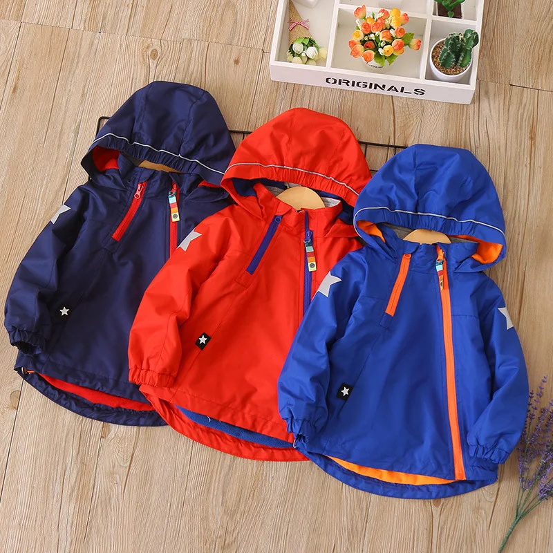 

2019 Spring Summer Boys Jacket Hooded Active Windbreaker Teenage Clothes Sport Coat Boys Outwear Baby Boys Kids Clothes Children