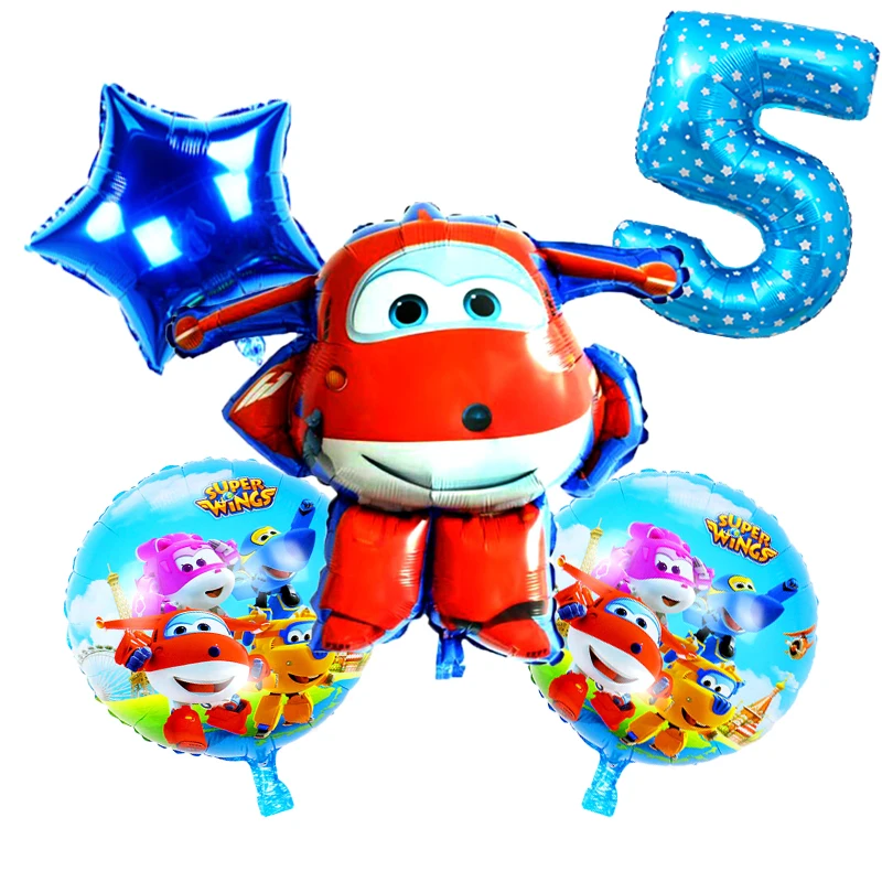 5 шт./компл. синий супер воздушный шар с крыльями игрушки День рождения 32 дюймов