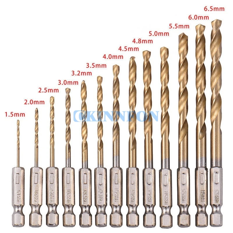 

DHL 20Set HSS Bohrer Set Hex Schaft Cobalt Bohrer Bit Set Multi Bits 1.5-6.5mm (13pcs/set)