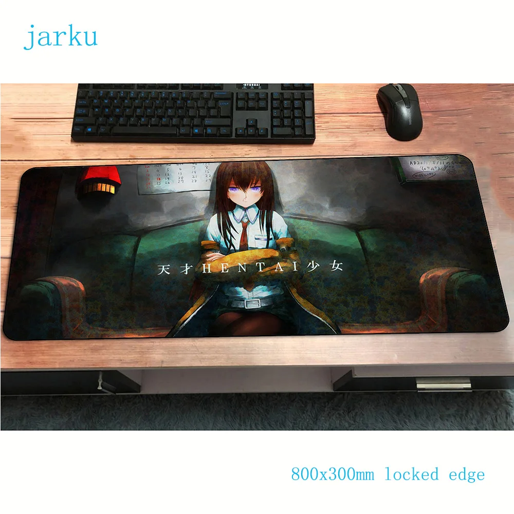 Steins gate коврик для мыши геймер Профессиональный 800x300x2 мм notbook игровой красивый ПК