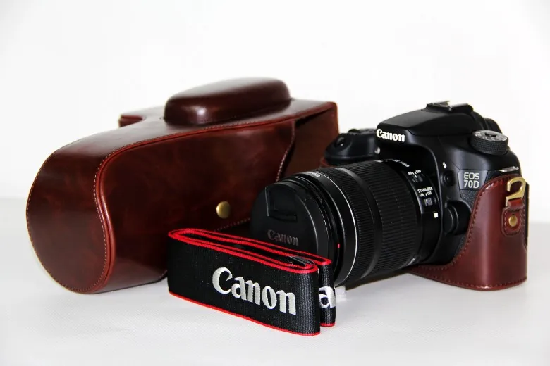 Заводская распродажа новый чехол из искусственной кожи для камеры + ремешок Canon EOS