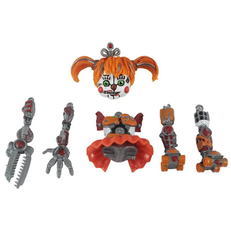 6 шт./лот, кукла-медведь Five Nights At Freddys, 13 см, светильник, блокировка, ПВХ, FNAF Freddy, аниме, винил, Nendoroid, Набор фигурок