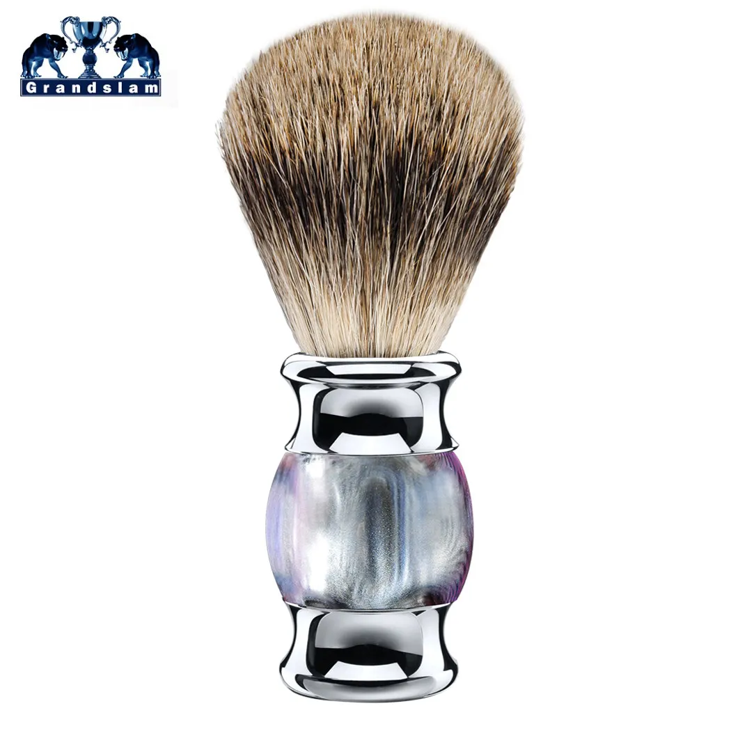 Purple Brush Grandslam лучшая щетка для бритья из барсука с Фиолетовая смола, Мужская Чистящая Бритва для лица - Цвет: Purple Brush